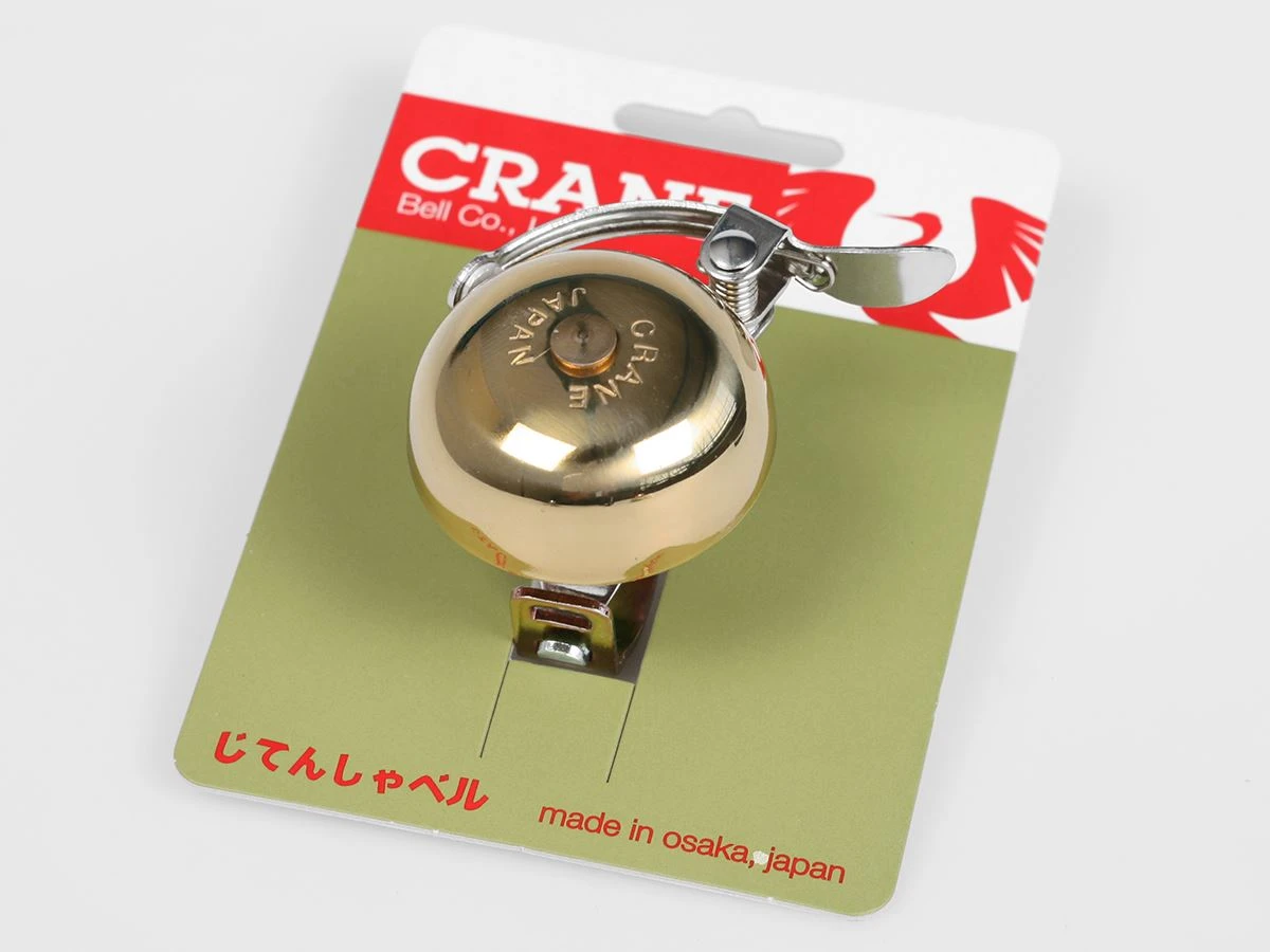 Crane Mini Suzu Handlebar Bell - Brass 4 Crane Mini Suzu Handlebar Bell - Brass - Image 2
