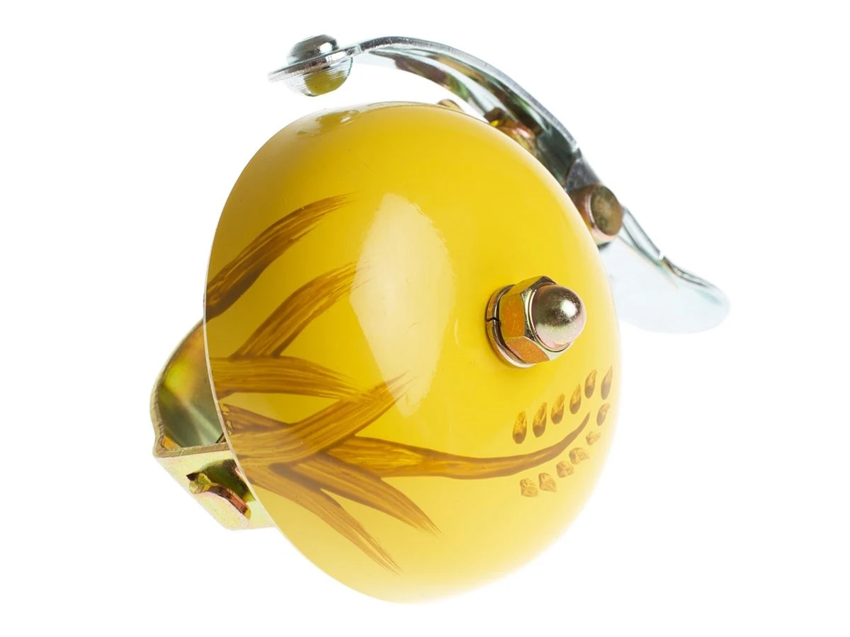 Crane Hand Painted Bell - Yellow Autumn 3 Crane Hand Painted Bell - Yellow Autumn