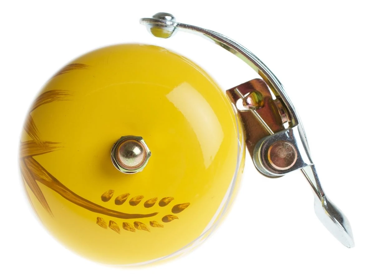 Crane Hand Painted Bell - Yellow Autumn 4 Crane Hand Painted Bell - Yellow Autumn - Image 2