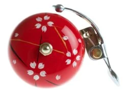 Crane Hand Painted Bell - Red Spring