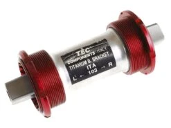 TEC Titanium Bottom Bracket - Red