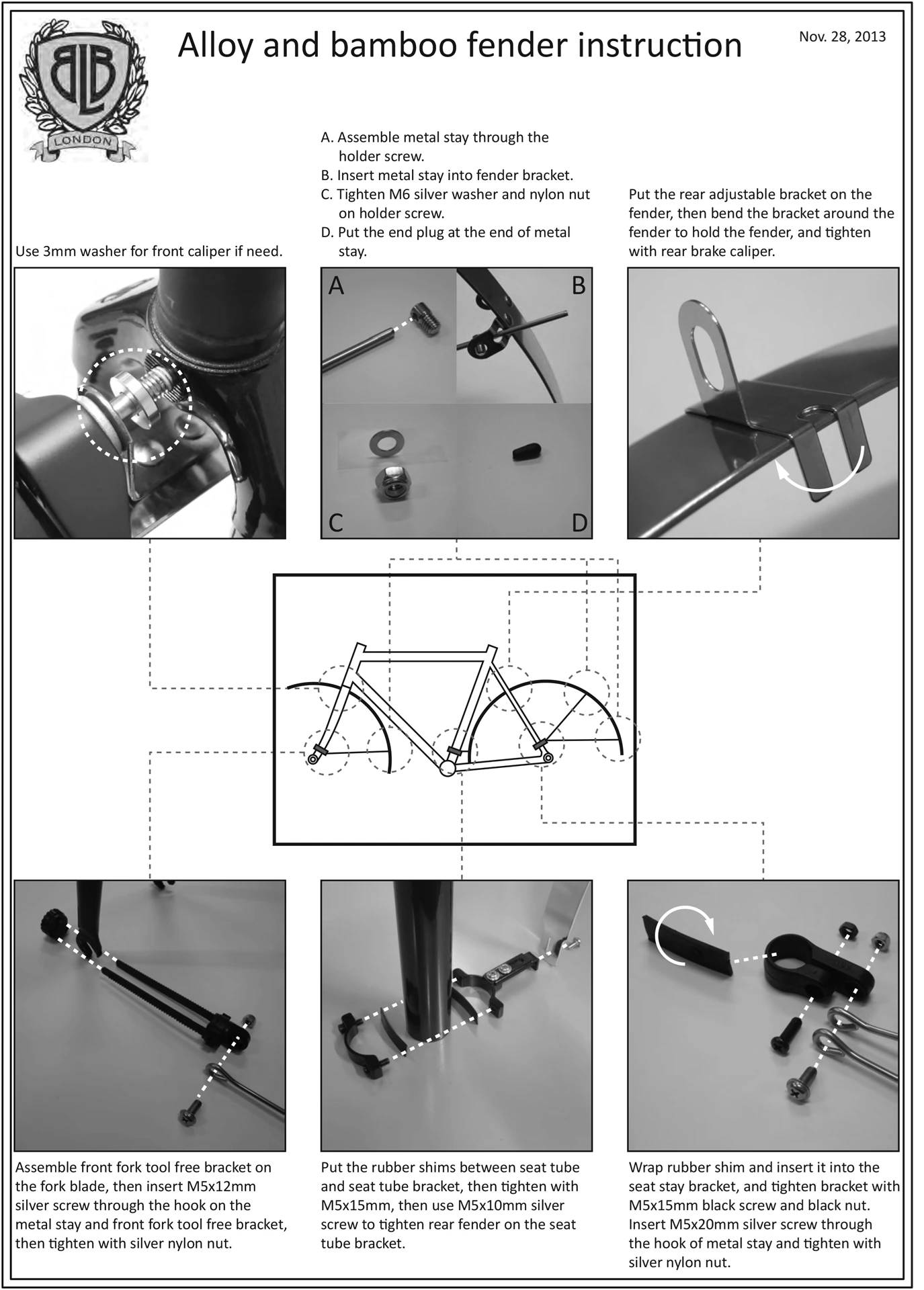 BLB Classic Alloy Fenders - Matt Black 3 BLB Classic Alloy Fenders - Matt Black