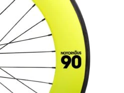 BLB Notorious 90 Rear Wheel - Yellow/Black -Brick Lane Bikes Shop 0038099 blb notorious 90 rear wheel yellowblack