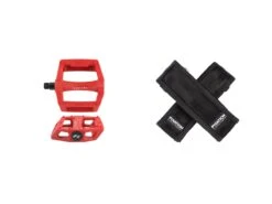 Fyxation Gates Pedal With Strap Kit - Red/Black 13 Fyxation Gates Pedal With Strap Kit - Red/Black -Brick Lane Bikes Shop 0042509 fyxation gates pedal with strap kit redblack