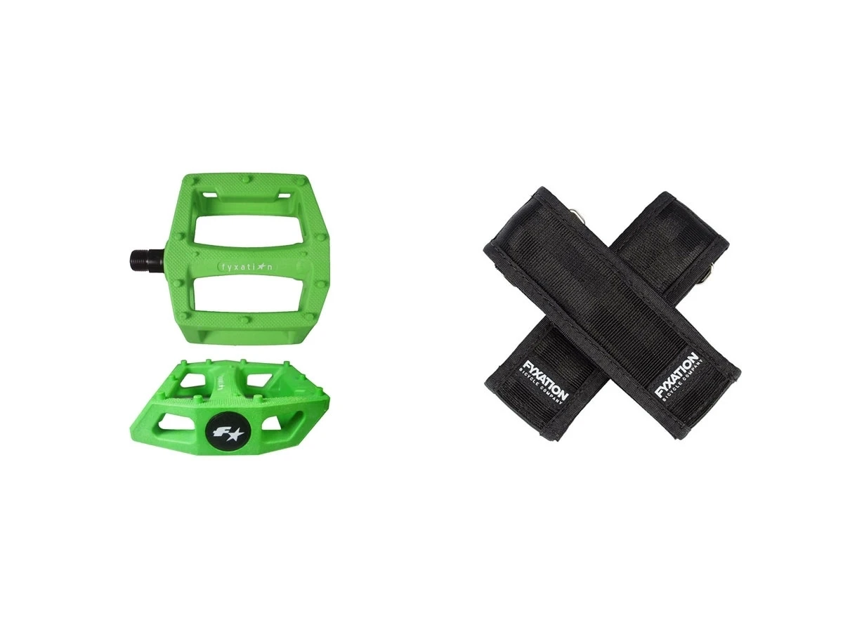 Fyxation Gates Pedal With Strap Kit - Green/Black 6 Fyxation Gates Pedal With Strap Kit - Green/Black - Image 4