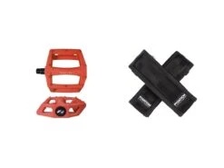 Fyxation Gates Pedal With Strap Kit - Orange/Black -Brick Lane Bikes Shop 0042513 fyxation gates pedal with strap kit orangeblack