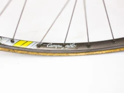 Campagnolo Front Wheel - Silver/Gunmetal Grey -Brick Lane Bikes Shop 0047578 campagnolo front wheel silvergunmetal grey